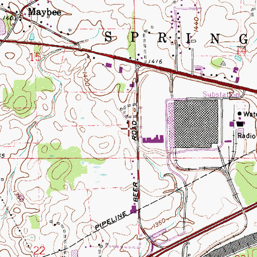 Topographic Map of City of Ontario, OH