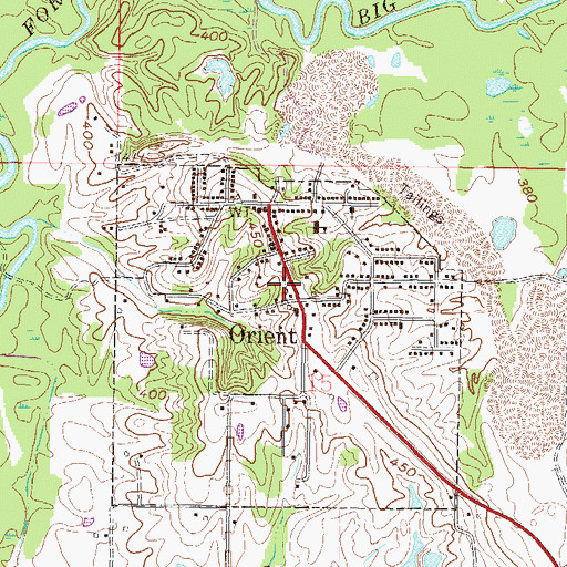Topographic Map of City of Orient, IL
