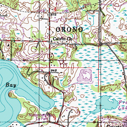 Topographic Map of City of Orono, MN