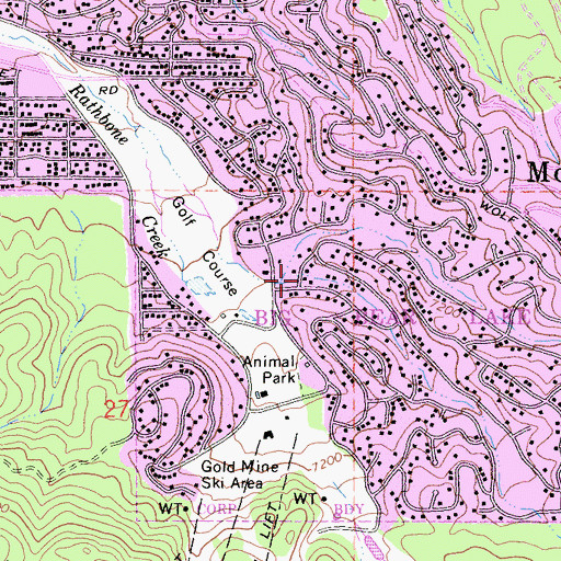 Topographic Map of Bow Canyon, CA