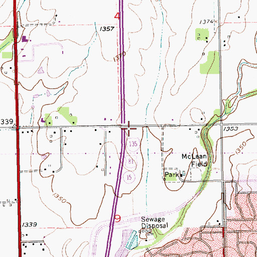 Topographic Map of City of Park City, KS