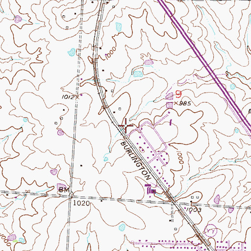 Topographic Map of City of Peculiar, MO