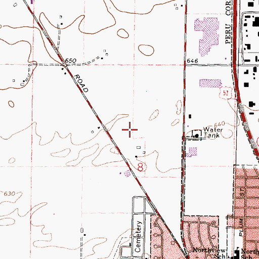 Topographic Map of City of Peru, IL