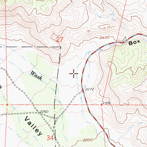 Topographic Map of Box Canyon, CA