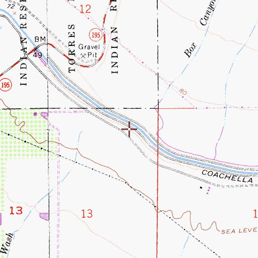 Topographic Map of Box Canyon, CA