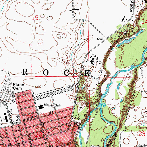 Topographic Map of City of Plano, IL