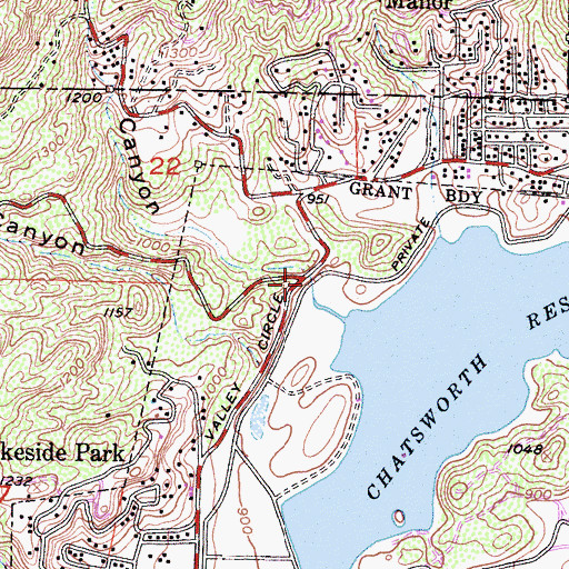 Topographic Map of Box Canyon, CA