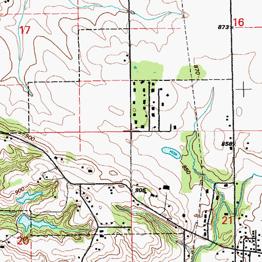 Topographic Map of City of Robins, IA