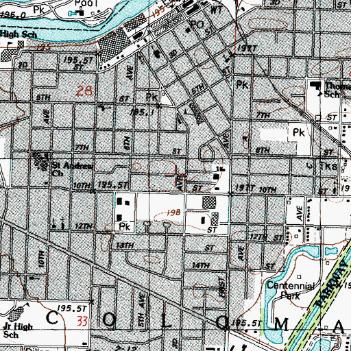 Topographic Map of City of Rock Falls, IL