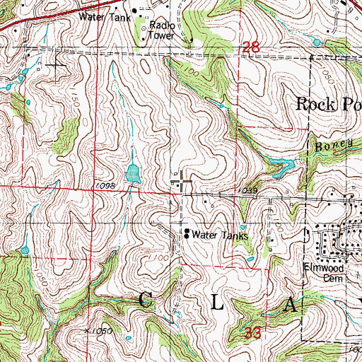 Topographic Map of City of Rock Port, MO