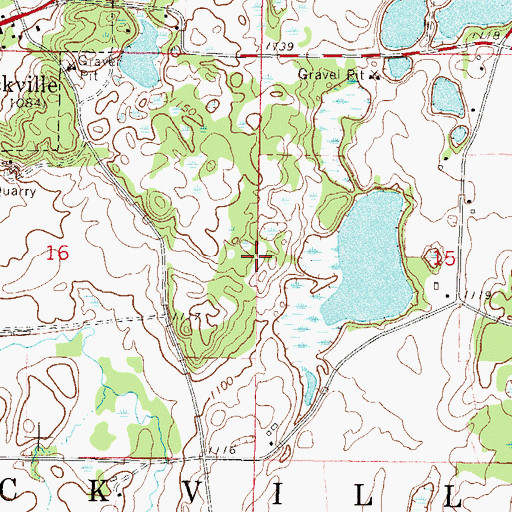 Topographic Map of City of Rockville, MN