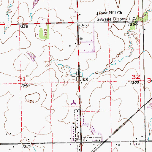 Topographic Map of City of Rose Hill, KS