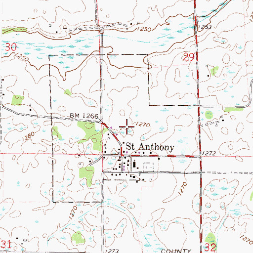 Topographic Map of City of Saint Anthony, MN