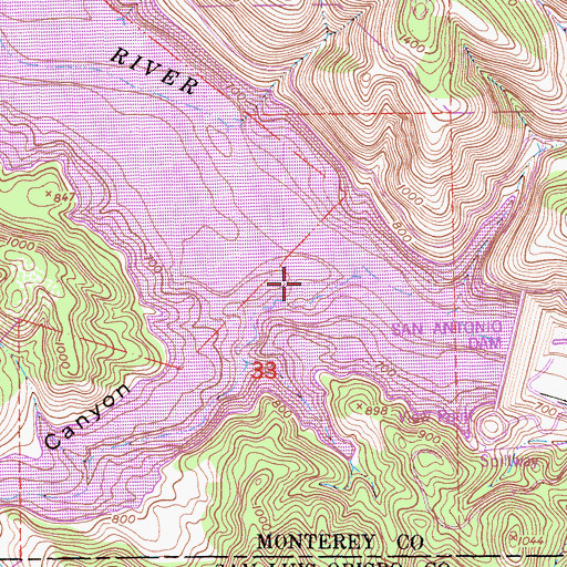Topographic Map of Branch Ranch (historical), CA