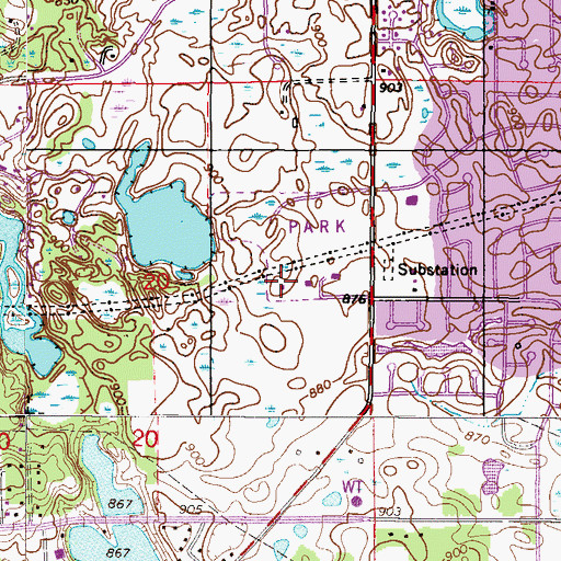 Topographic Map of City of Savage, MN