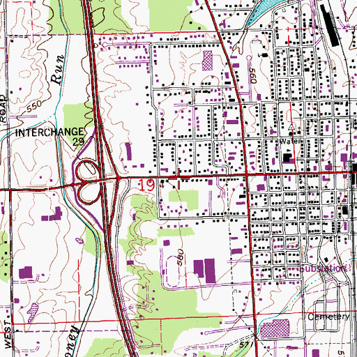 Topographic Map of City of Scottsburg, IN