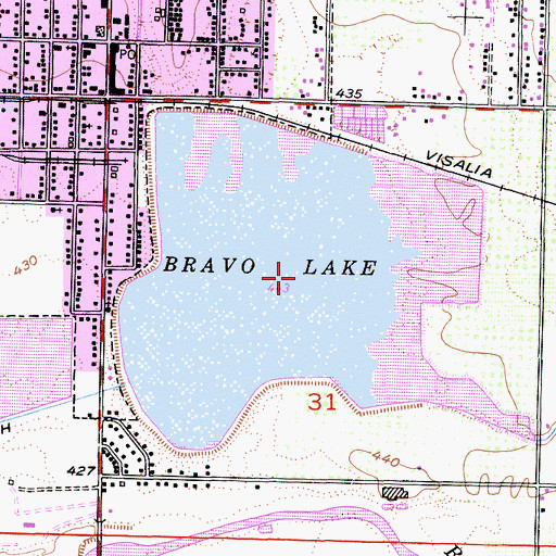 Topographic Map of Bravo Lake, CA