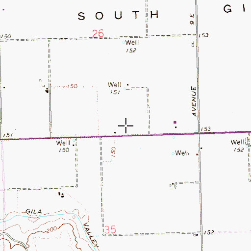 Topographic Map of Blalack, AZ