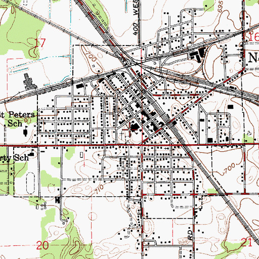 Topographic Map of Town of North Judson, IN