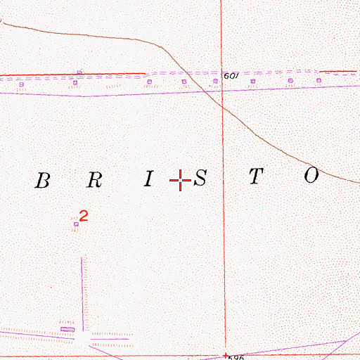 Topographic Map of Bristol Lake, CA