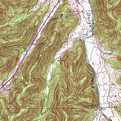 Topographic Map of Town of Scotsdale, MO