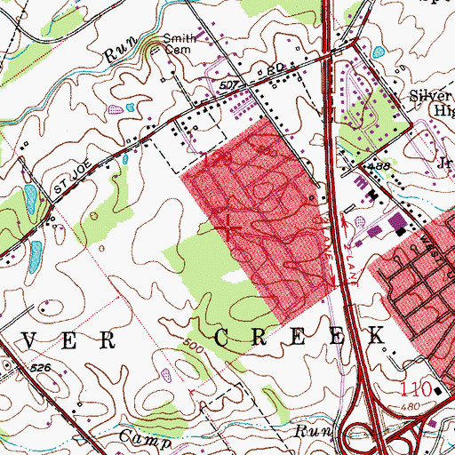 Topographic Map of Town of Sellersburg, IN