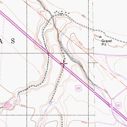 Topographic Map of Broadhurst Canyon, CA