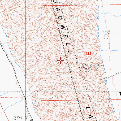 Topographic Map of Broadwell Lake, CA