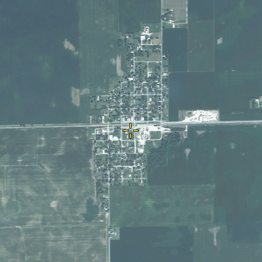 Aerial/Satellite Image of Town of Kempton, IN
