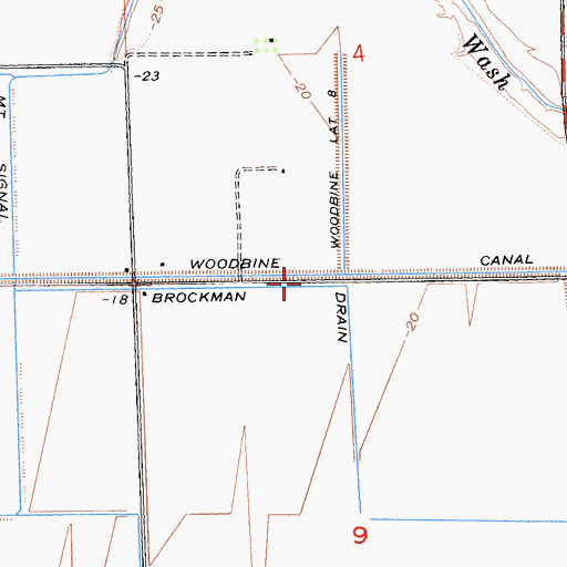 Topographic Map of Brockman Drain, CA