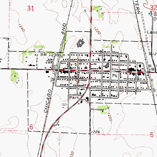 Topographic Map of City of Trimont, MN