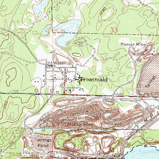 Topographic Map of City of Trommald, MN