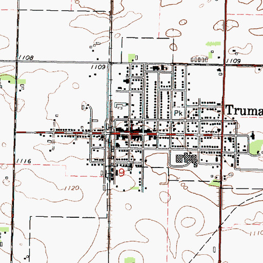 Topographic Map of City of Truman, MN
