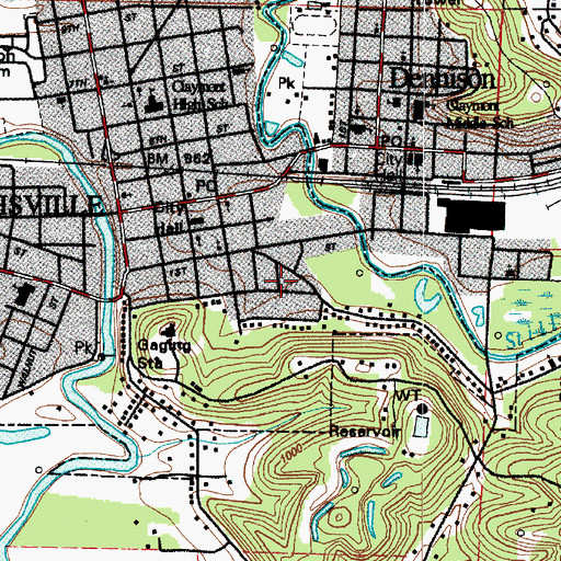 Topographic Map of City of Uhrichsville, OH
