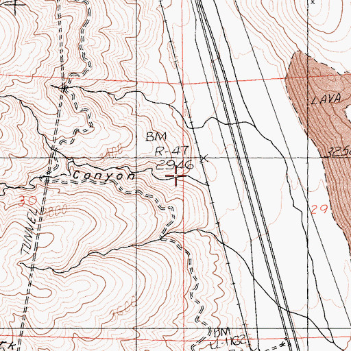 Topographic Map of Brown Canyon, CA