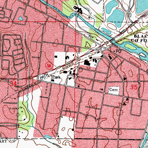 Topographic Map of City of Warrenville, IL