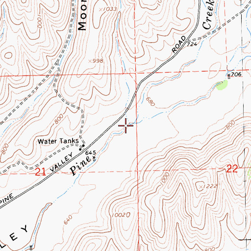 Topographic Map of Brown Canyon, CA