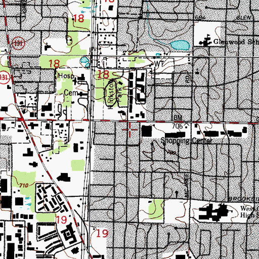 Topographic Map of City of Waukegan, IL