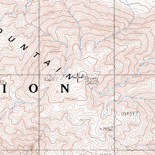 Topographic Map of Brown Mountain, CA