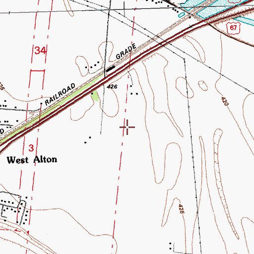 Topographic Map of City of West Alton, MO