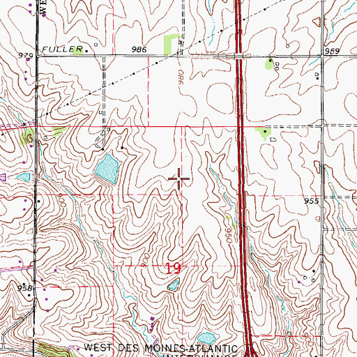 Topographic Map of City of West Des Moines, IA