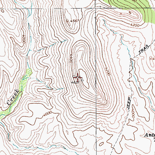 Topographic Map of Cassadore Mountain, AZ