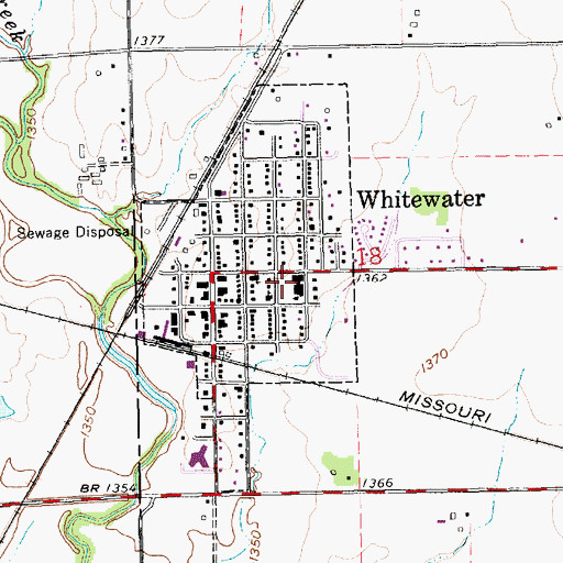 Topographic Map of City of Whitewater, KS