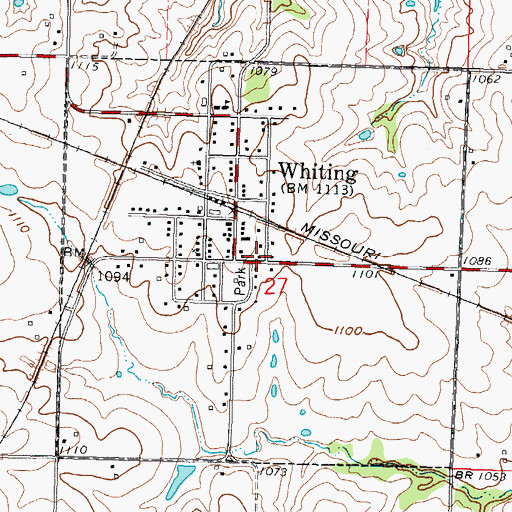 Topographic Map of City of Whiting, KS