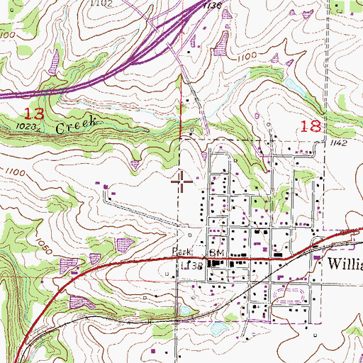Topographic Map of City of Williamsburg, KS
