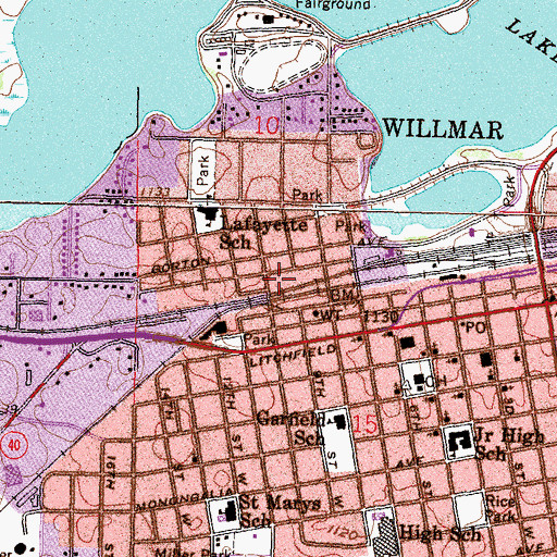 Topographic Map of City of Willmar, MN