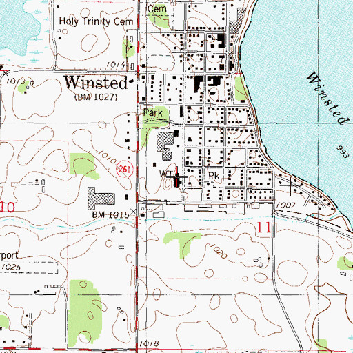 Topographic Map of City of Winsted, MN