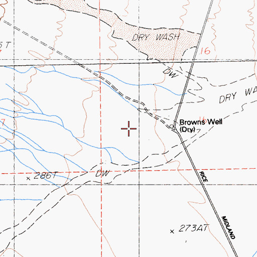 Topographic Map of Browns Well, CA