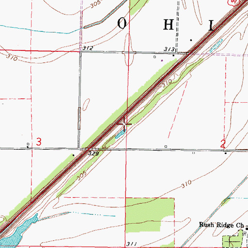 Topographic Map of City of Wyatt, MO