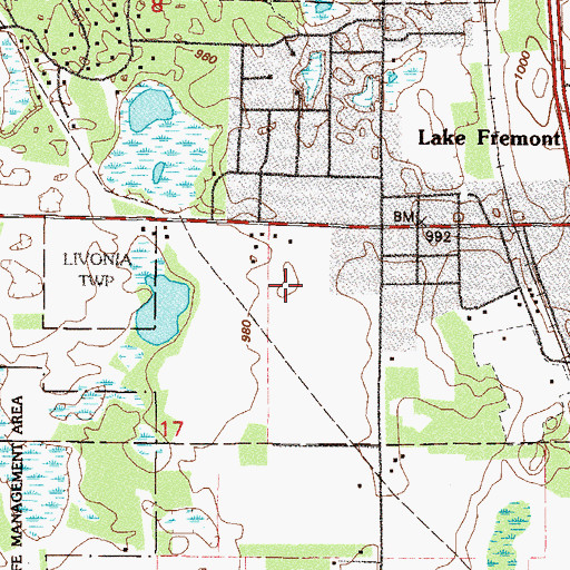 Topographic Map of City of Zimmerman, MN